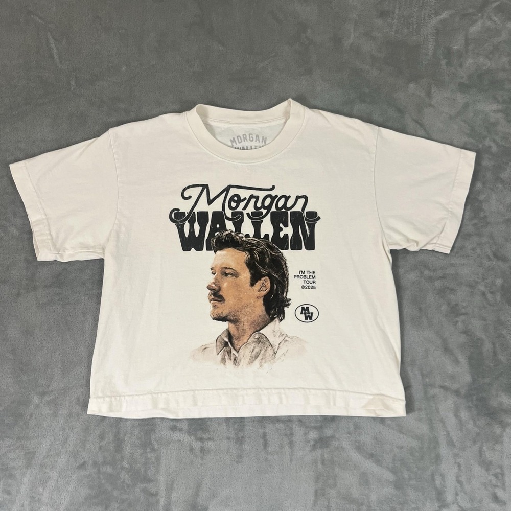Morgan Wallen Shirt Unisex Small I'm The Problem Tour 2025 White Country Music